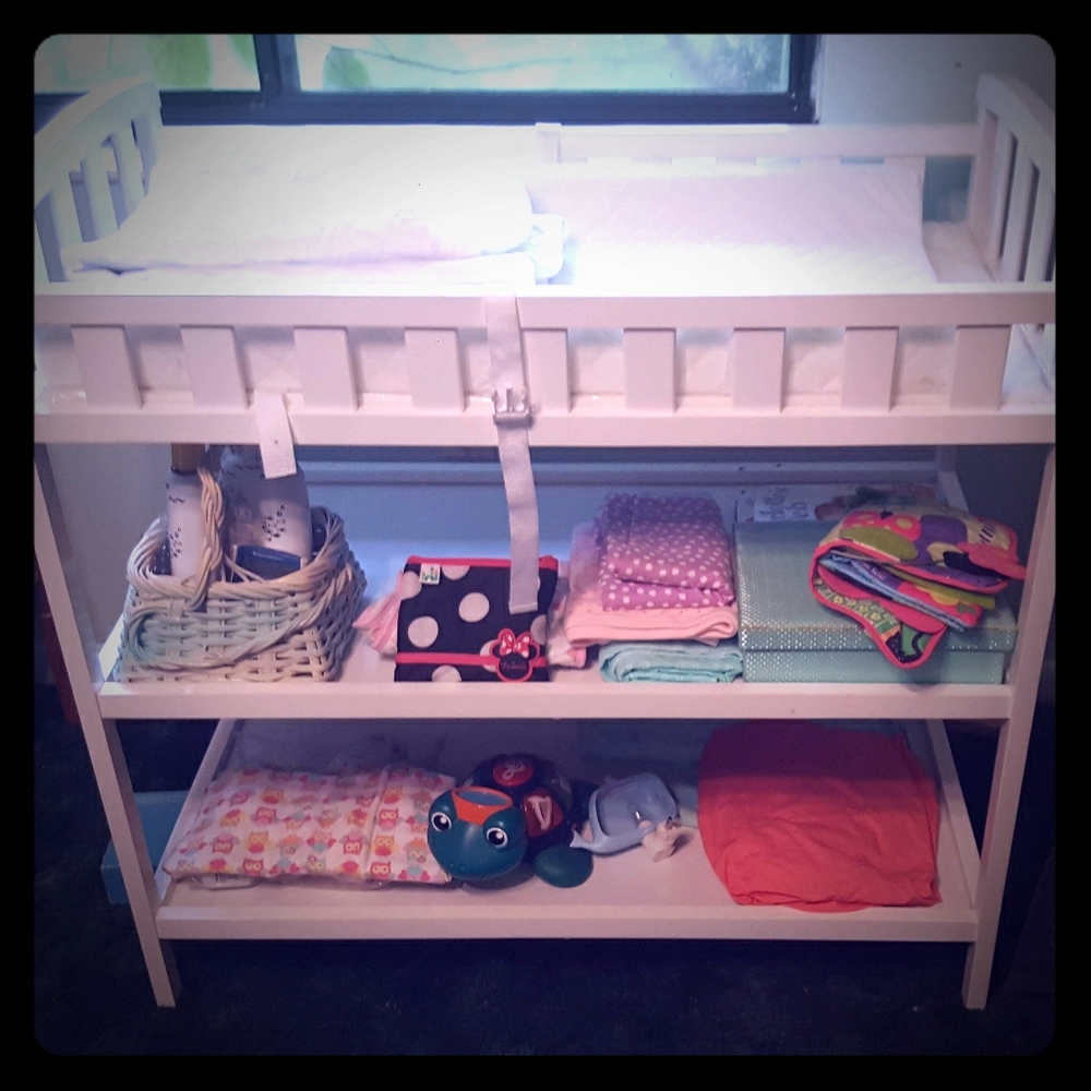 New baby changing table with mattress